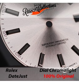 Dial Quadrante Rolex 126300 Grigio Grey Chromalight DateJust 0082