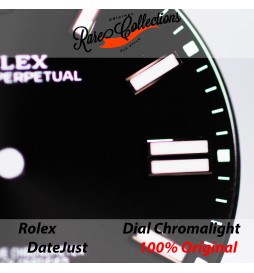 Dial Quadrante Rolex 124300 Nero Black Chromalight DateJust 0073