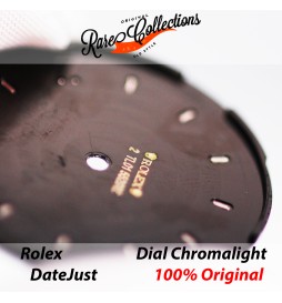 Dial Quadrante Rolex 124300 Nero Black Chromalight DateJust 0073