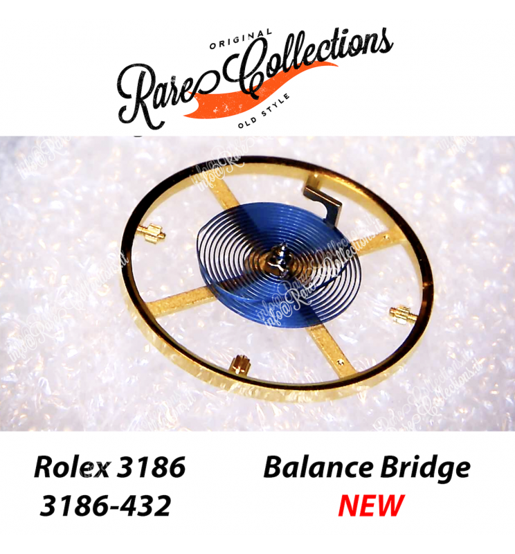 NEW Nuovo Rolex 3186-432 Balance Complete Parachrom Blu Bilanciere Ricambio