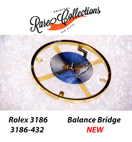 NEW Nuovo Rolex 3186-432 Balance Complete Parachrom Blu Bilanciere Ricambio