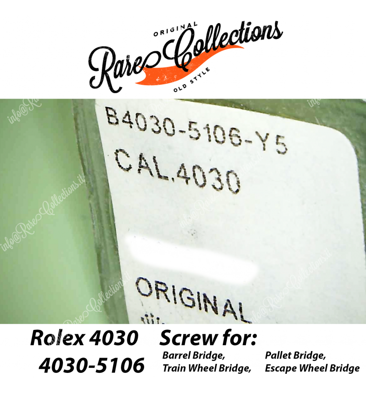 NEW Nuovo Blister Rolex Daytona 4030-5106 Screw for Barrel Bridge X1 Vite Bariletto