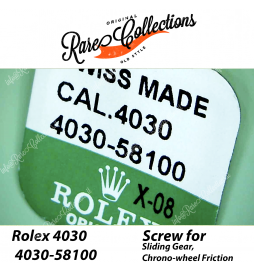 NEW Nuovo Blister Rolex 4030-58100 Screw for Sliding Gear & Chrono-Wheel Friction X1 Vite