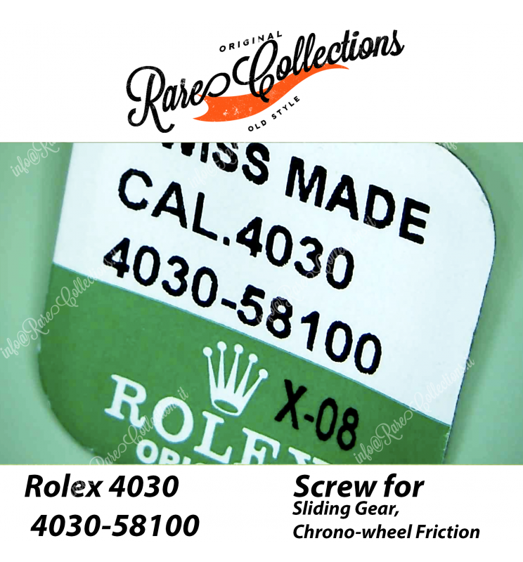 NEW Nuovo Blister Rolex 4030-58100 Screw for Sliding Gear & Chrono-Wheel Friction X1 Vite NEW Nuovo Blister Rolex 4030-58100 Screw for Sliding Gear & Chrono-Wheel Friction X1 Vite