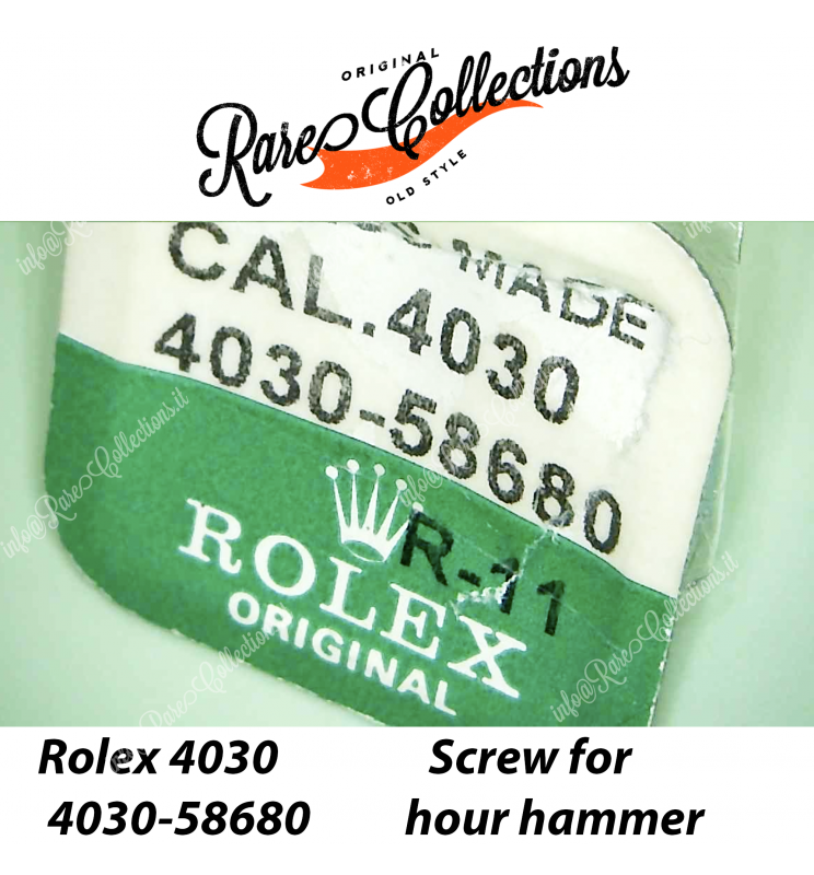 NEW Nuovo Blister Rolex 4030-58680 Screw for Hour Hammer X1 Vite martello ore NEW Nuovo Blister Rolex 4030-58680 Screw for Hour Hammer X1 Vite martello ore