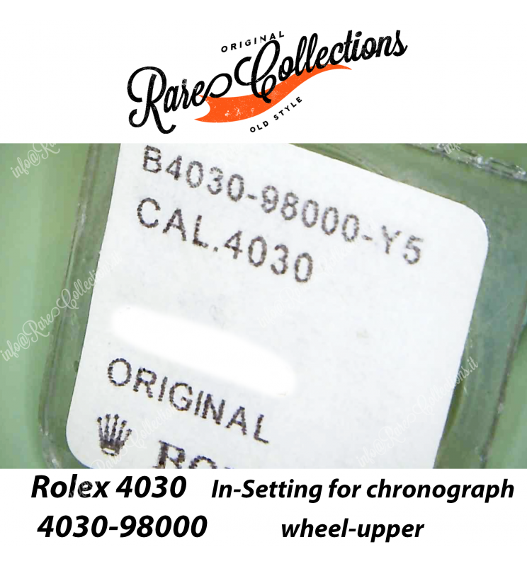 NEW Nuovo Blister Rolex 4030-98000 In-Setting for Chronograph Wheel-upper X1 Regolazione Ruota Cronografo NEW Nuovo Blister Rolex 4030-98000 In-Setting for Chronograph Wheel-upper X1 Regolazione Ruota Cronografo