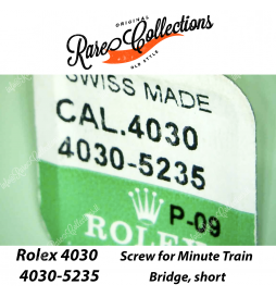 NEW Nuovo Blister Rolex 4030-5235 Screw for Minute Train Bridge, short X1 Vite Ponte treno Minuti