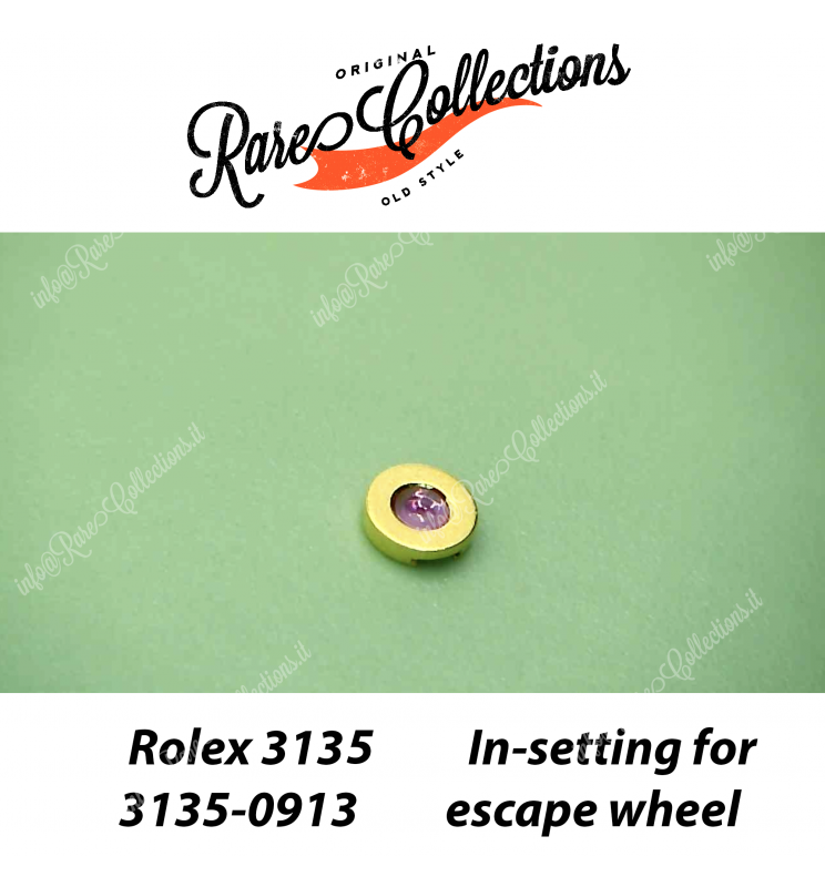 NEW Nuovo Rolex 3135-0913 Castone Escape Wheel In setting Scappamento NEW Nuovo Rolex 3135-0913 Castone Escape Wheel In setting Scappamento