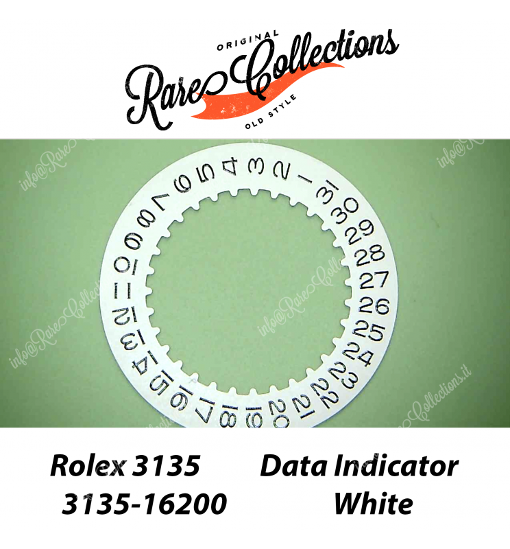 NEW Nuovo Data Indicator White Rolex 3135-16200 Datario Bianco 3135 Nuovo