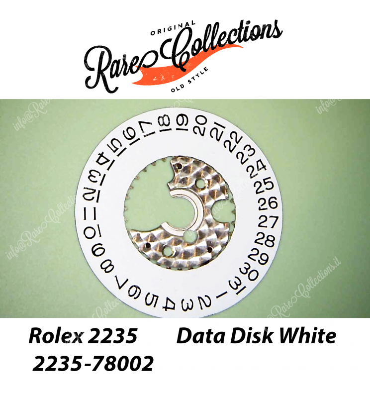 USED Data Indicator White Rolex 2235-78002 Datario Bianco 2235 Usato