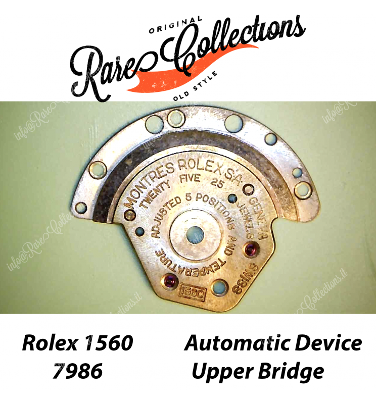 Used Usato Rolex Automatic Device Upper Bridge Rolex 1560 1565 code codice 7986 Used Usato Rolex Automatic Device Upper Bridge Rolex 1560 1565 code codice 7986