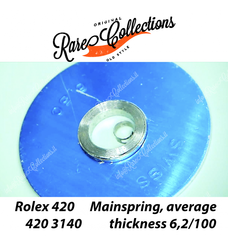 NEW Nuovo Rolex 420 3140 Mainspring Molla Ricambio