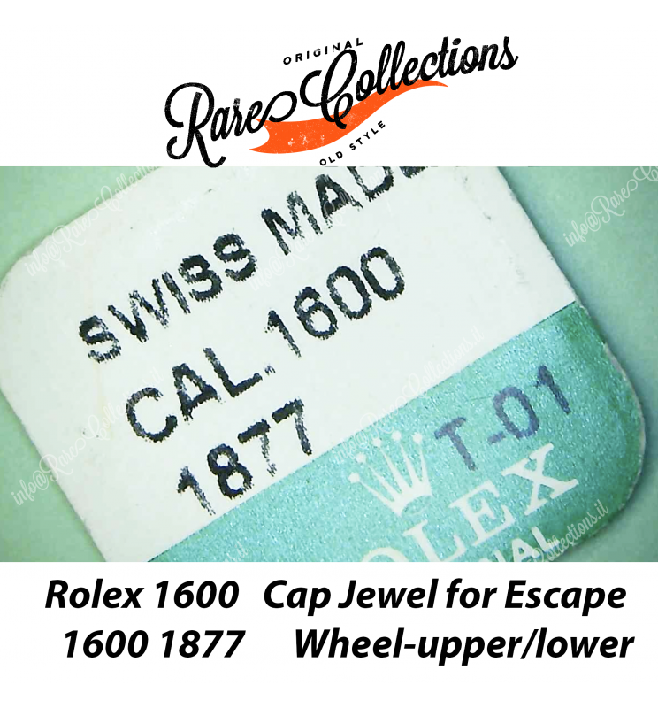 NEW Nuovo Blister Rolex 1600 1877 Cap Jewel for escape-upper/lower Gioiello NEW Nuovo Blister Rolex 1600 1877 Cap Jewel for escape-upper/lower Gioiello