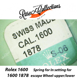 NEW Nuovo Blister Rolex 1600 1878 Spring for in setting for escape wheel