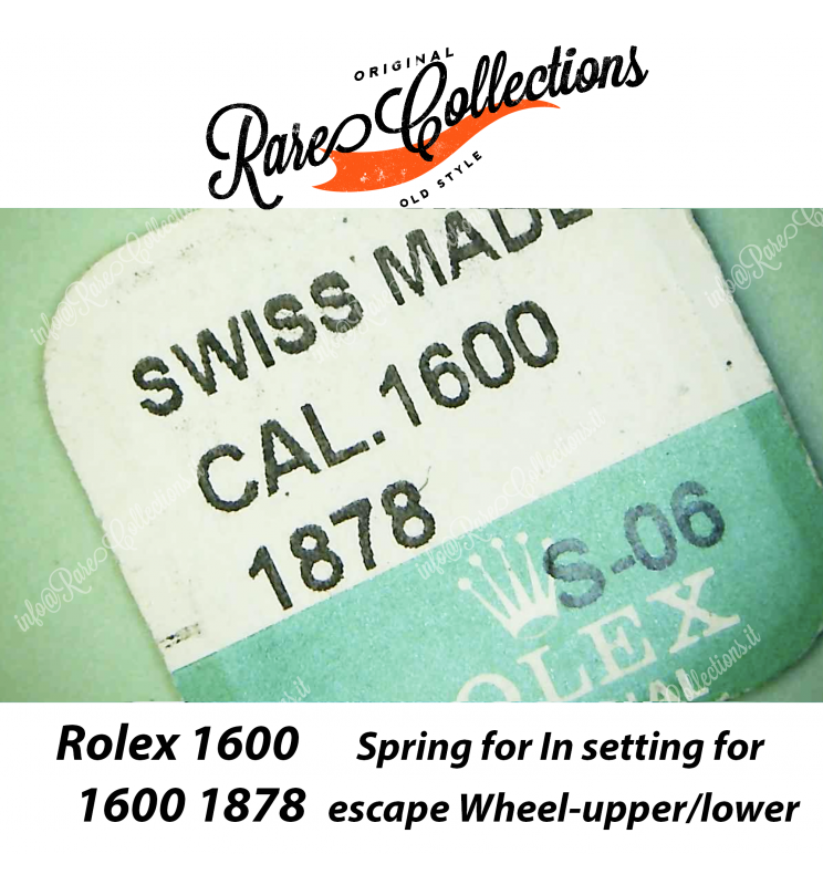NEW Nuovo Blister Rolex 1600 1878 Spring for in setting for escape wheel NEW Nuovo Blister Rolex 1600 1878 Spring for in setting for escape wheel