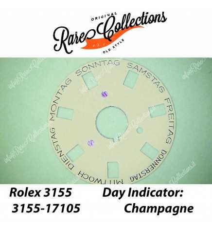 USED Usato Rolex Disco data Disk 3155-17105 Germany DayDate Champagne