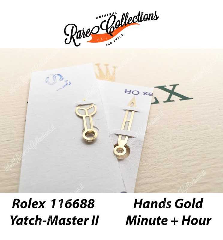 NEW Nuovo Rolex Hands Yatch Master II 116688 Lancette Gold Oro