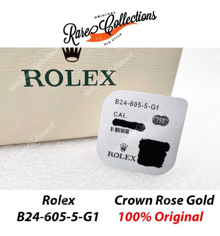 NEW Nuovo Crown Rolex B24-605-5-G1 Rose Gold Datejust Corona Blister