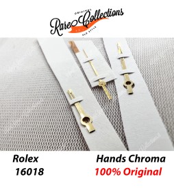NEW Nuovo Rolex Hands 16018 DateJust Lancette Chromalight Gold