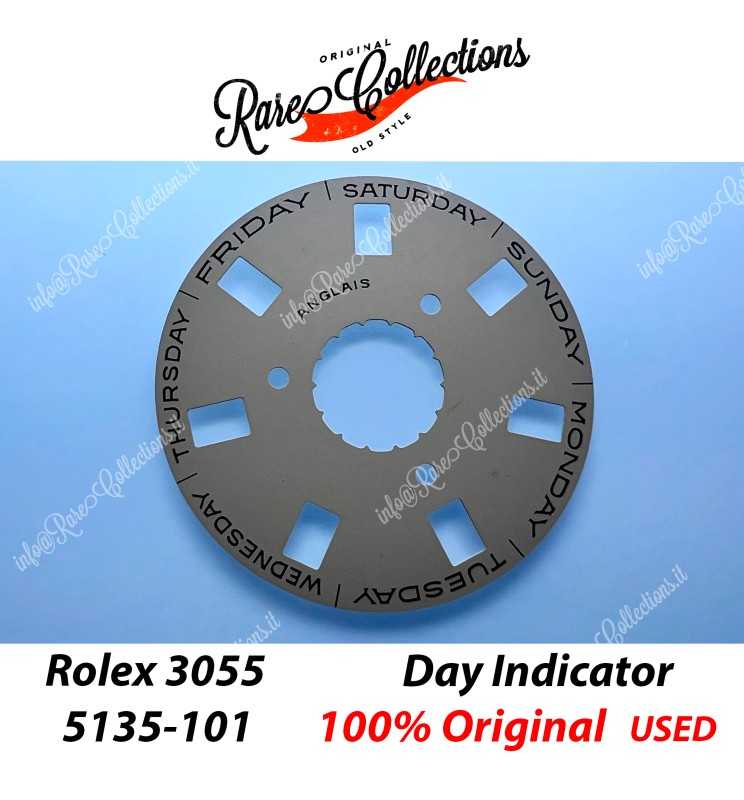 USED Usato Day Indicator Rolex 3055 5135-101 Indicatore Giorni .45