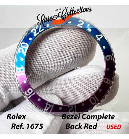 USED Usato Bezel Insert COMPATIBILE per Rolex 1675 Blue Red Rosso Inserto .3