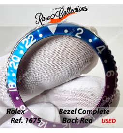 USED Usato Bezel Insert COMPATIBILE per Rolex 1675 Blue Red Rosso Inserto .3