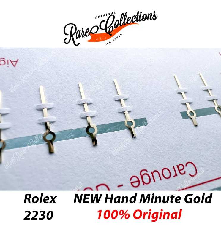 NEW X1 Lancetta MINUTI Rolex 2235 79178 No Lume Oro Gold DateJust .108 NEW X1 Lancetta MINUTI Rolex 2235 79178 No Lume Oro Gold DateJust .108
