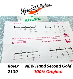 NEW X1 Lancetta SECONDI Rolex 2135 69173 69174 69178 No Lume Oro Gold DateJust .107