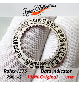 USED Usato Rolex Disco data Disk 1575 7961-2 Silver FAT FONT 1675 GMT .42
