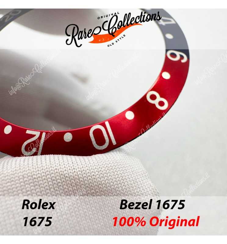 USED Usato Bezel Insert Rolex 1675 Retro Blu Grazie Inserto .0005