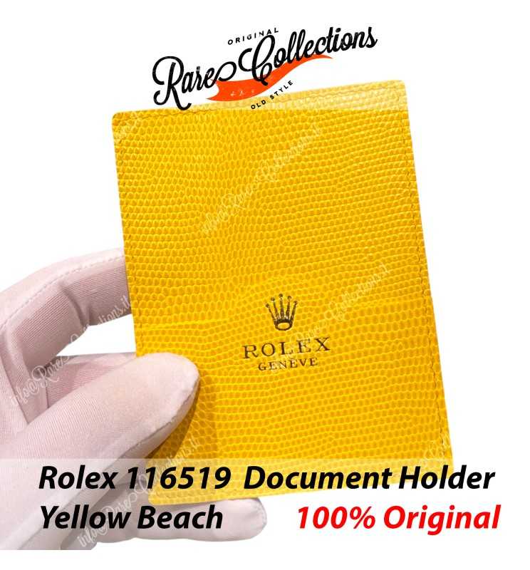 USED Usato Rolex Document Holder Daytona Beach 116519 Yellow